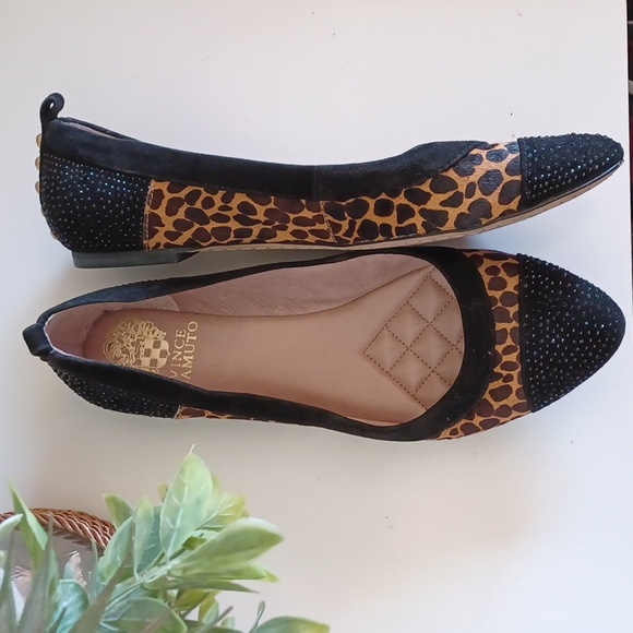 Vince Camuto Toker 2 Leopard Print Cap Toe Flats ** SZ 8.5 - Picture 5 of 9